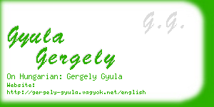 gyula gergely business card